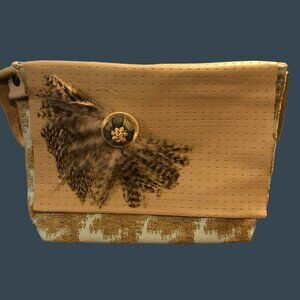 Artisan Womens Purse Crossbody Tapestry Feathers OOAK